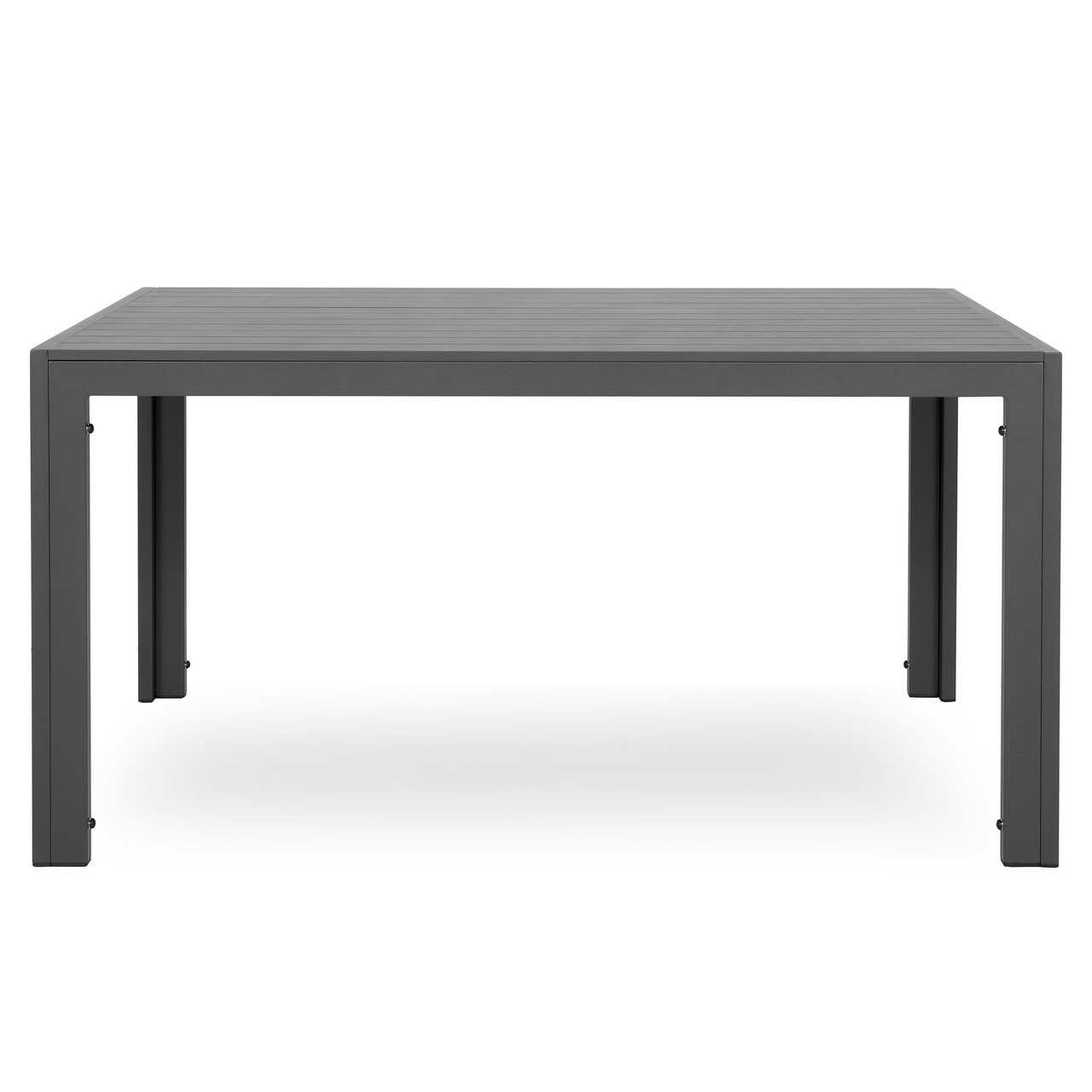 Masa pentru gradina Haven, 140x80x75 cm, aluminiu, gri - imagine 6